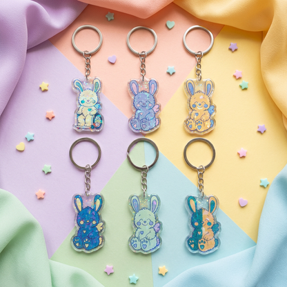 Huglet Acrylic Keyrings - Chronic Illness Awareness Gifts - Huglets