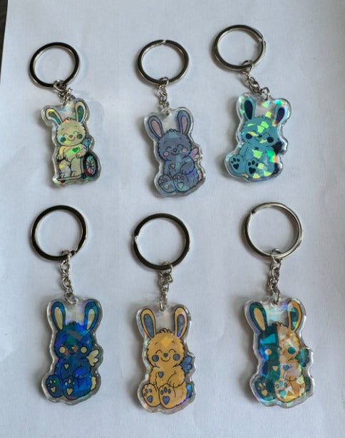 Huglet Acrylic Keyrings - Chronic Illness Awareness Gifts