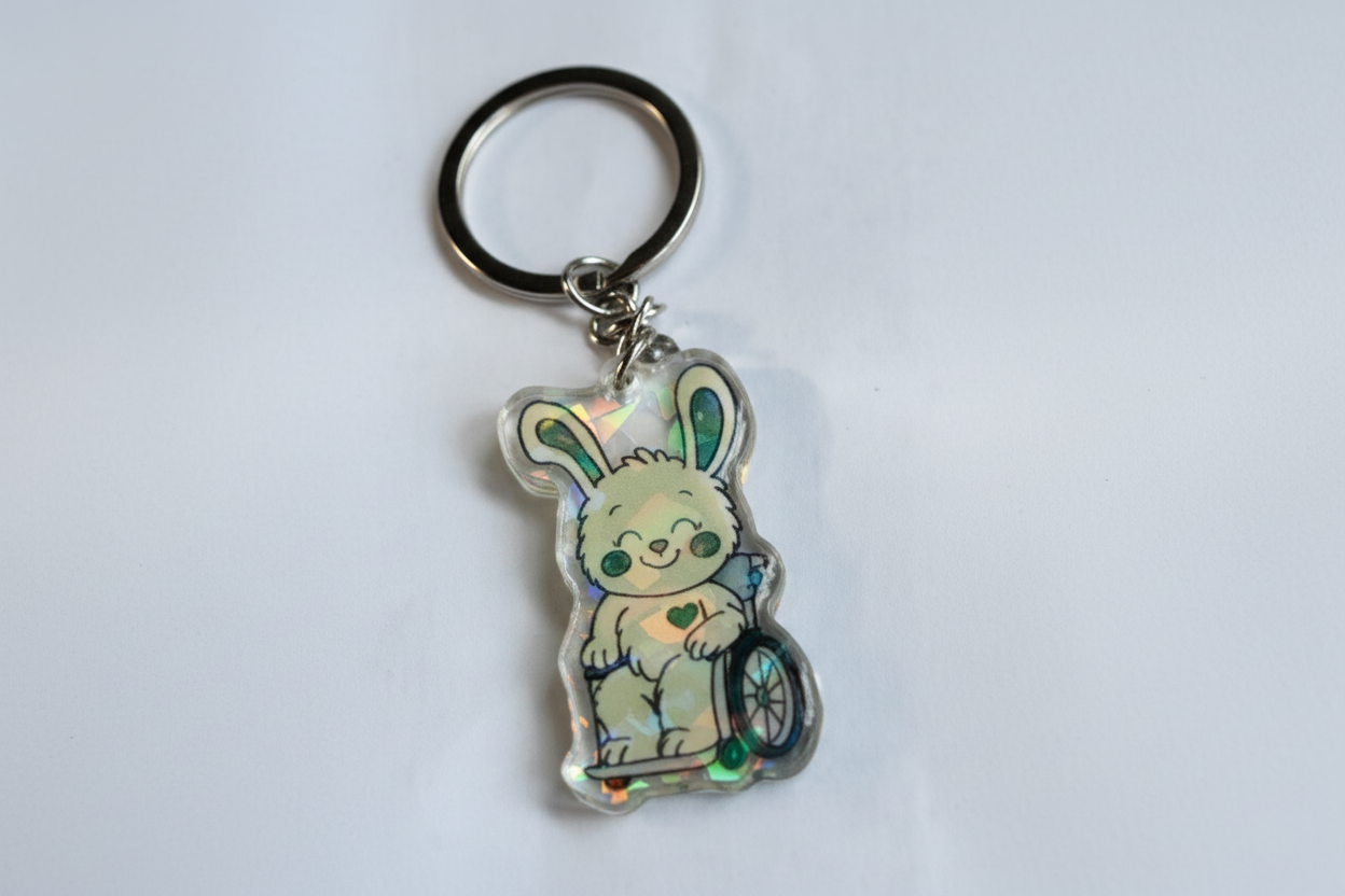 Huglet Acrylic Keyrings - Chronic Illness Awareness Gifts