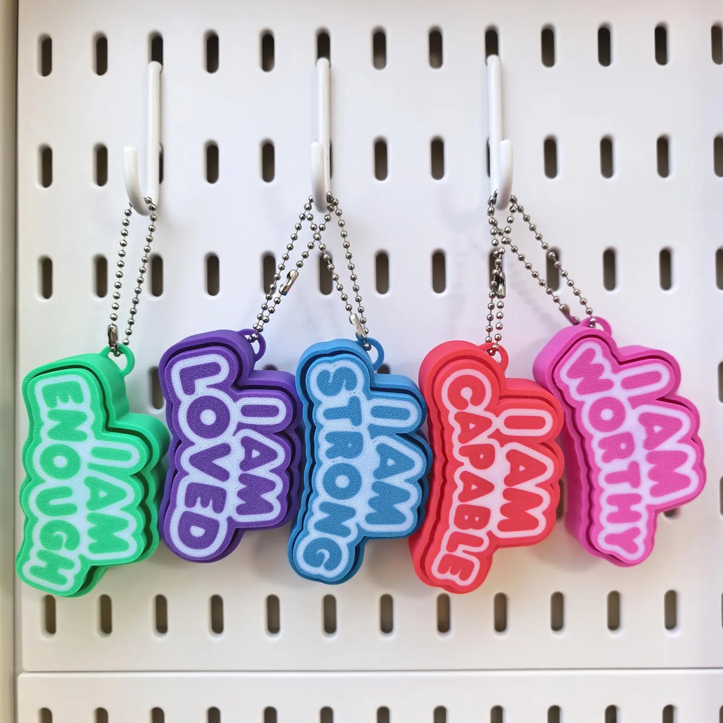 Huglet Affirmation Clicker Keyrings - Huglets