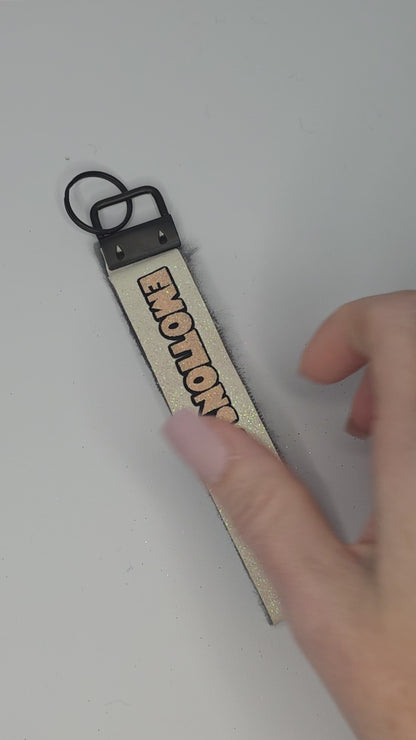 Huglet Affirmation Keyring  Positivity Wristlet